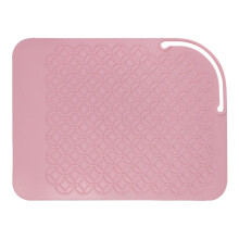Heat Pad for Curling Iron Silicone Hot Mat for Hair Tools Portable NonSlip Pink