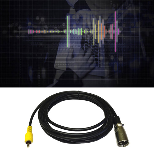 Coppered Auditory Cable Single Phono To 3Pin Male Studio Theater 1