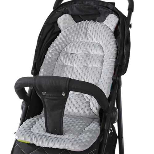 Baby Stroller Seat Insert Mat Soft Stroller Liner Gray Car Seat And Stroller Insert Breathable Supportive Padding