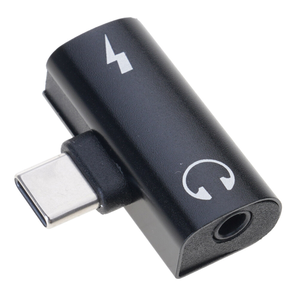 Aluminum Alloy Usb C To 3.5Mm Auxs And Chargers Adapter- Black 7709000195183