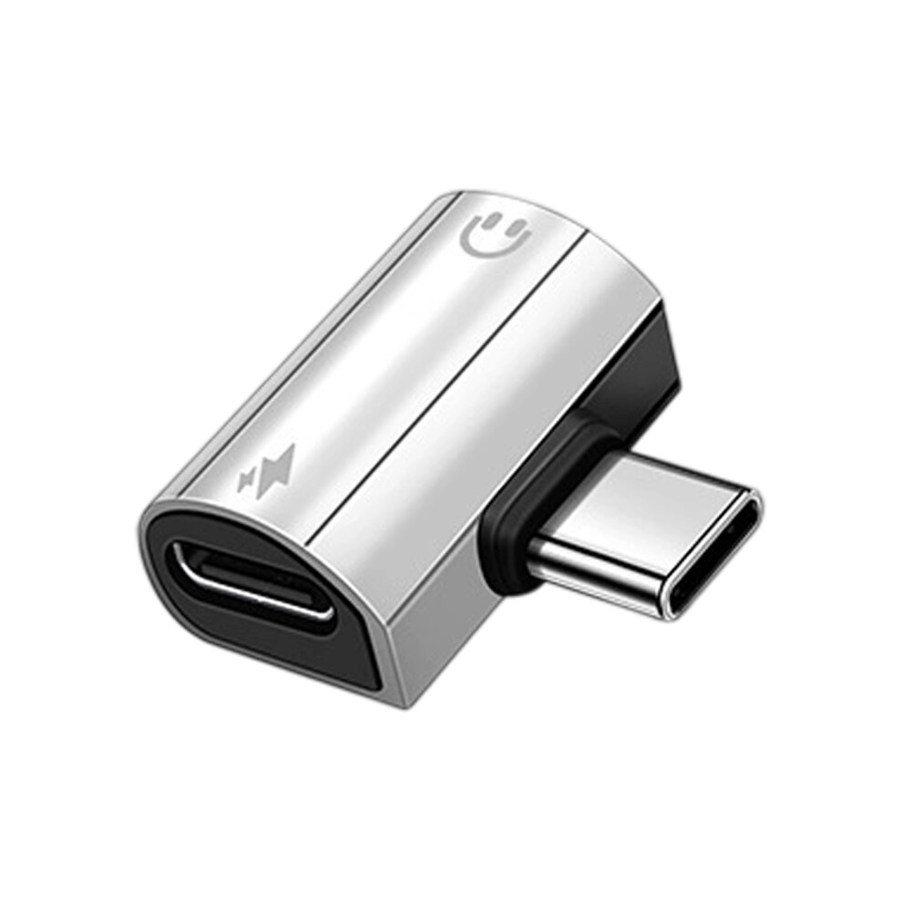 Double Function Usb C Adapter 3.5Mm Headphone Port Pd60w- Silver 7709000194957