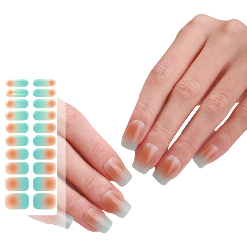 Light Semi Cured Gels Nails Stickers Required Nails-Style6