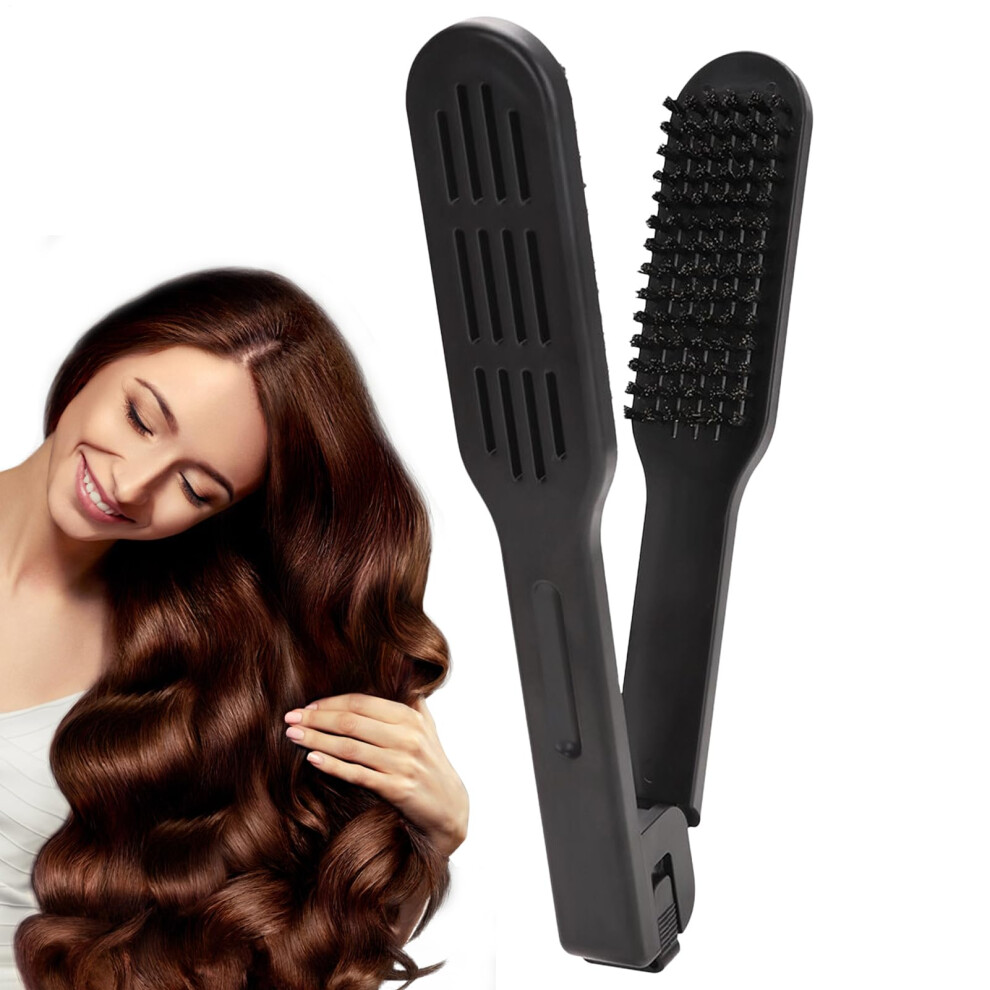 Hair Brush With Clip, DoubleSided Boar Bristle Brush, Detangling Comb, Hairdressing Tools For Women