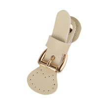 Modieuze metalen zakgesp met kliksluiting met praktische-Beige