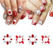 Valentinstags-Special, 48 Stück, funkelnde Herz-Glitzer, kurze,