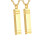 2PCS Engravable Memorial Necklaces Square Cremation-Gold 1