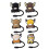 Set van 6 Koe-vormige Stro Stopper Cover Versiering Plastic Stro 1