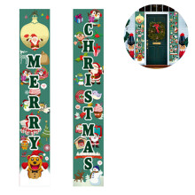 Bannière de porte de Noël en polyester de haute qualité pour une décoration de Noël durable