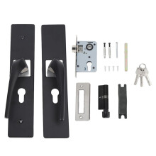 Modern Door Handle Lock Set With Keys Front Entry Door Lever High Security Aluminum Alloy Construction Ergonomic Grip Corrosion Resistant Coating Simp