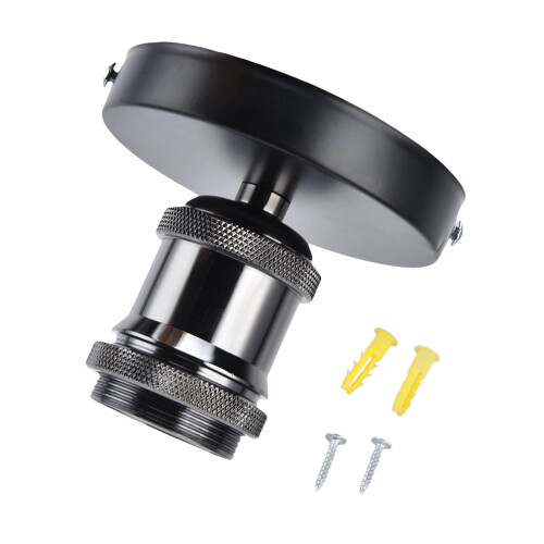 Wandlamp Lamphouder Socket E27 Schroefkop-Parel Zwart