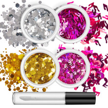 4 Box Nail Glitter Sequins Holographic Nails Glitter-Set of 5