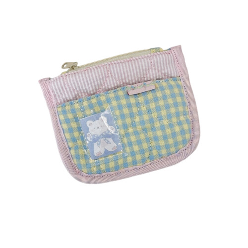 Sweet Patterned Cloth Wallet Organizer For Cards-Green yellow