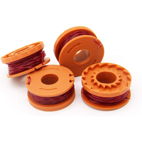 Reservespoler for trådtrimmer, kvalitetssikring, spiraldesign, 4-pakning