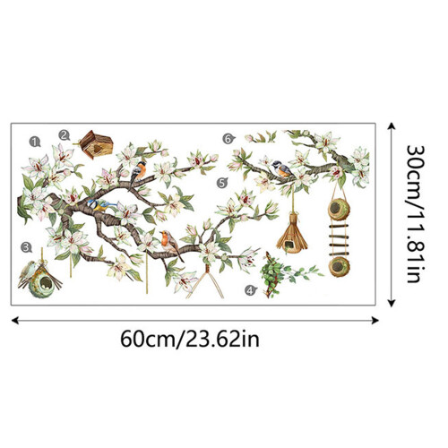 Window Cling, Removable Wall Stickers Flower Decal Decorations 2