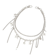 Alloy Iron Chain Waist Accessory Pearls Rhinestones Keychain-91