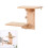 Natural Wood Wall Mounted Sisal Pad Double Layer Cats Perches 2