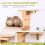 Natural Wood Wall Mounted Sisal Pad Double Layer Cats Perches 7