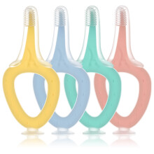 Ensemble de confort pour bébé, brosse à dents pour enfants en silicone souple en forme de U, design ergonomique pour le développement sensoriel