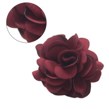 Set van 6 bloemenweefselringen weefselhouder stoffen-wijnrood