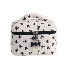 Make-up-Tasche mit Schleifen, großes Fassungsvermögen,- J