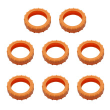 8 stuks bagagewielbeschermer kofferwieldoppen-Oranje