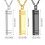 2PCS Stainless Steel Cremation Necklaces Square Ashes-Black 3