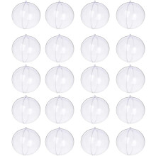 Sphères incassables, boules transparentes à remplir, décorations de Noël transparentes, boules transparentes réutilisables, décorations