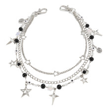 Trendy Rhinestones Glass Bead Jeans Chain for Women-1992