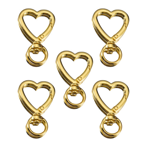 5 stuks functionele zinklegering sleutelhouder tas-Gouden liefde