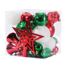 Christmas Ball Ornaments For Unbreakable Practicality, Decorative Baubles Combining Glass Beauty With Safe And Durable Plastic