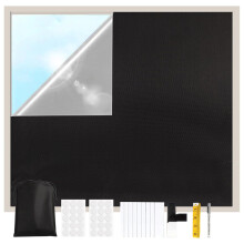 Temporary Blackout Shade for Windows, Portable Blackout Curtains, Easy to Install Cut to Size Window Film with Strong Adhesive Backing, Multi-Use Priv