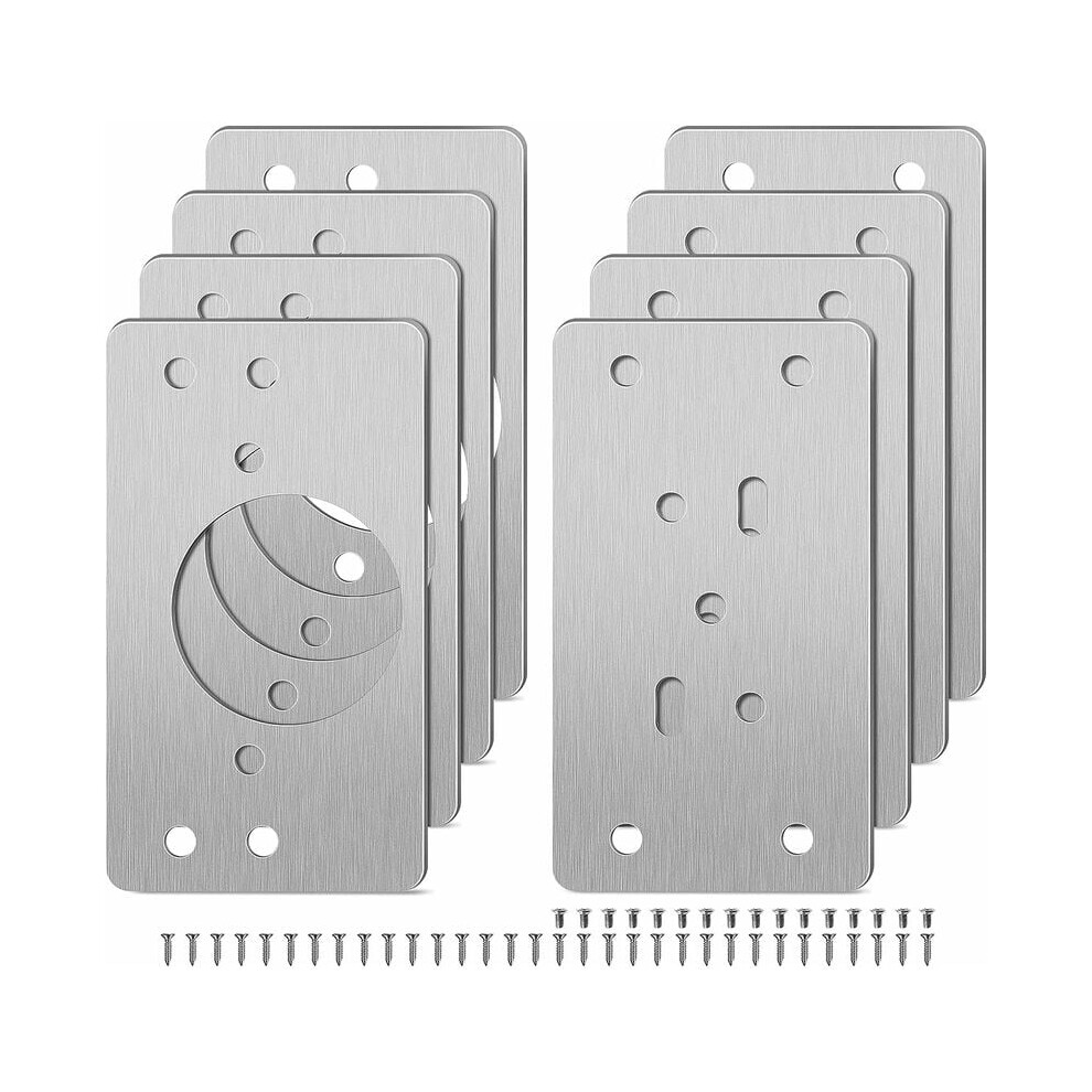 Quick Repair Solution, Connecting Furniture Joints Stainless Steel Mending Plates For Instant Fix, Double Wide Fixing Hardware For Enhanced Support, W 9198585897823