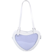 Lovely Bag for Women Heart Shaped Crossbody Bag Japanese-White
