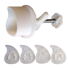 Handpers Mooncakes Mold Set 4-delige koekjesstempel met-75g