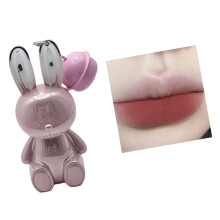 Schattige Konijn Lippen Glazuur 2 in 1 Sleutelhanger Lipgloss-05