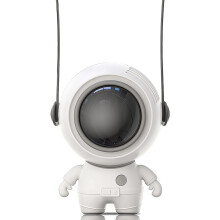 Tragbarer Nackenventilator im Astronauten-Design, Mini-Kühlventilator mit 360-Drehung, bürstenlosem Turbomotor, umweltfreundliches ABS- und