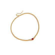 Refined Cubic Zirconia Pendant Necklace Modern-JDN0107006RD
