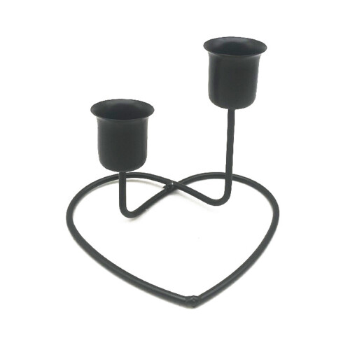 Valentinstag-Kerzenhalter, kegelförmiger Kerzenhalter-Schwarz