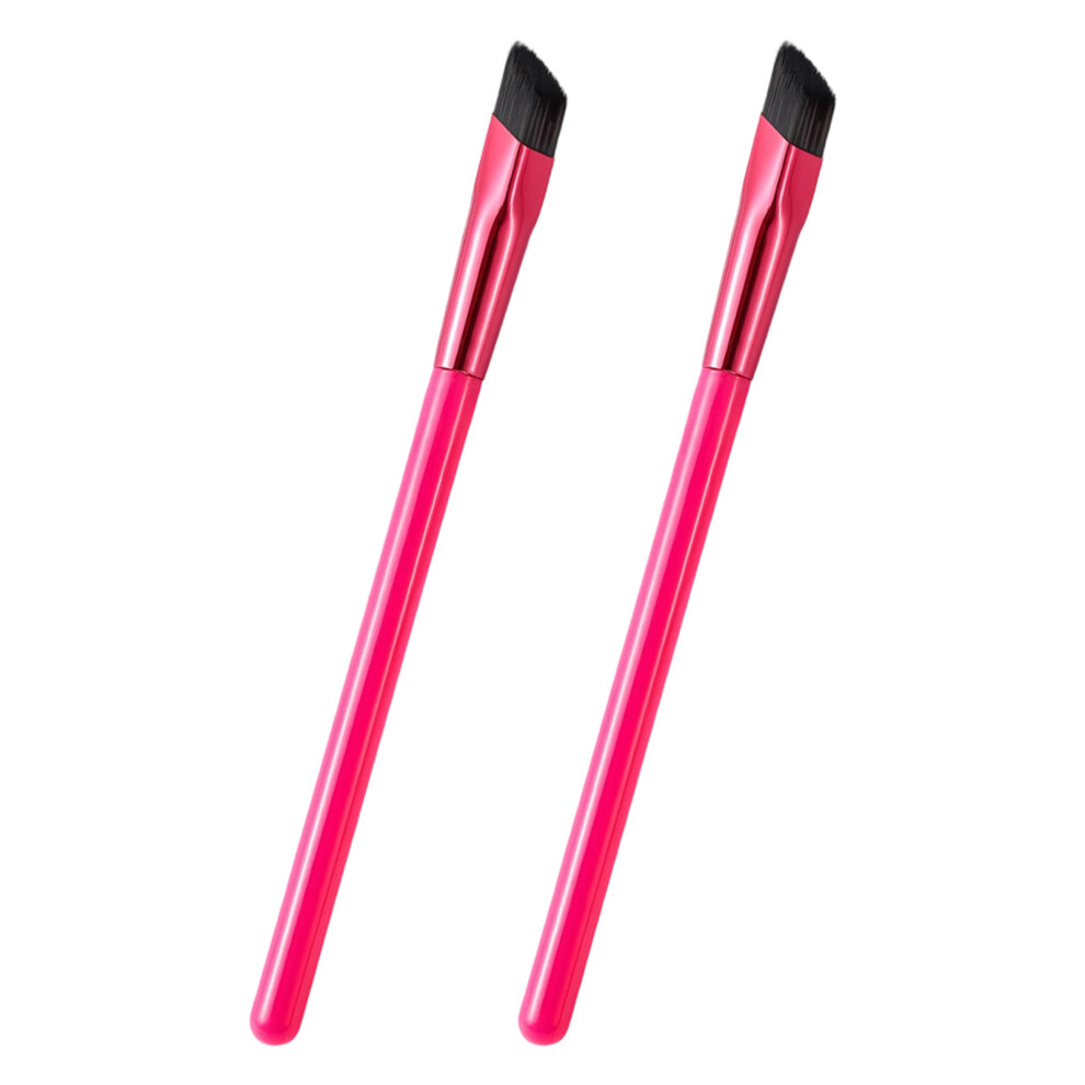 2 Brushes for Eyebrow Shaping Slanted Edge Synthetic Bristles