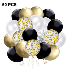 Décorations de fête avec ballons blancs et dorés pour enterrement de vie de jeune fille, anniversaire, ballons métalliques à confettis gonflés