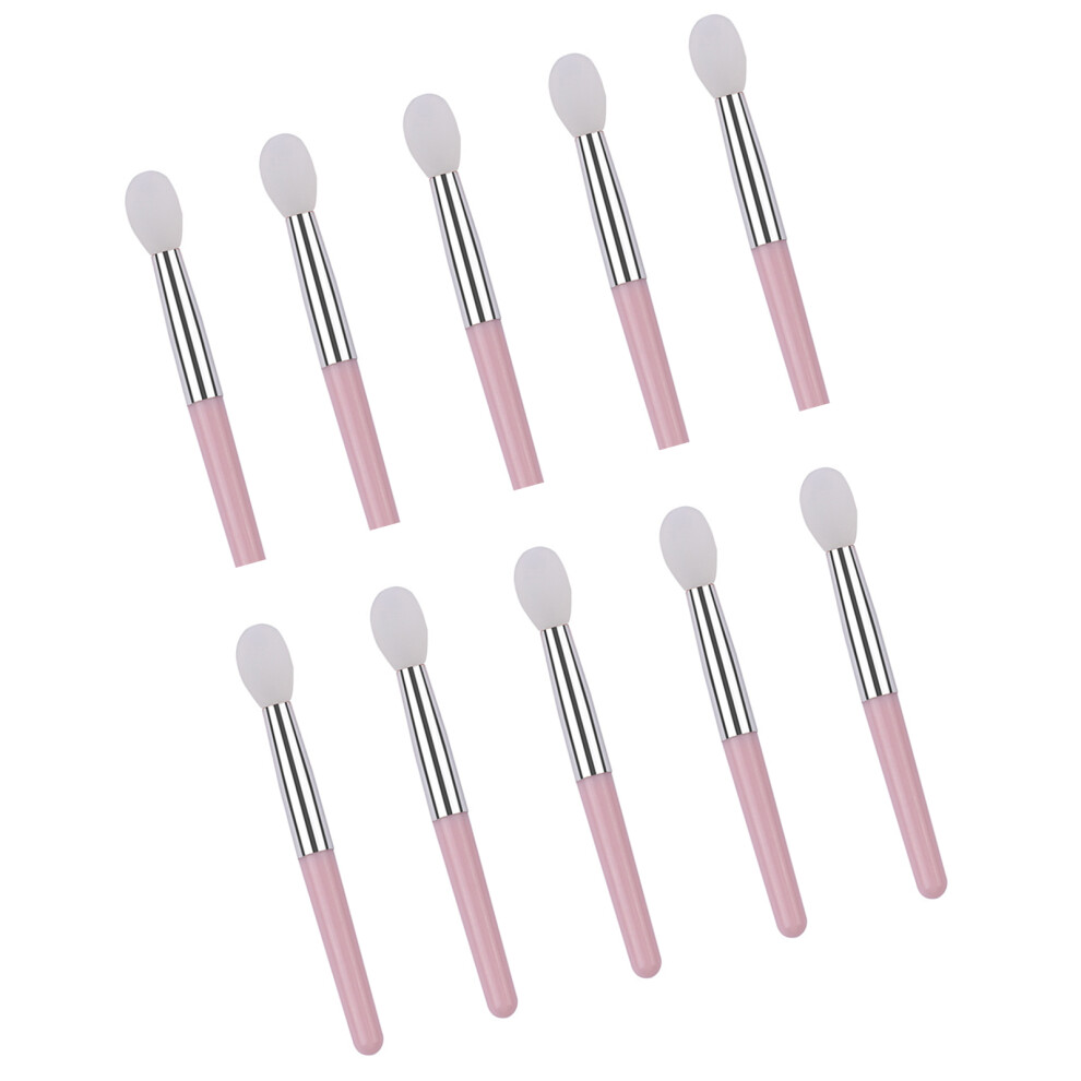 White 10Pc Silicone Lip Makeup Brushes Gentle Application Tool