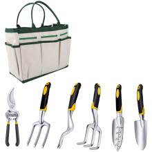 Kit de ferramentas de jardim ergonômicas, 9 peças, ferramentas de alumínio para uso externo com design à prova de ferrugem para jardinagem