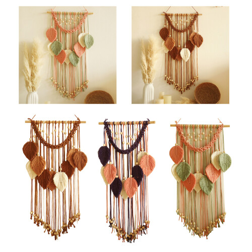 Leaf Tapestrys Handwovens Macrames Wood Beadeds-Section B 2
