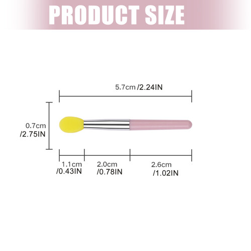 10PC Silicone Lip Makeup Brushes Gentle Application Tool-White 2