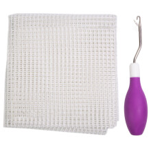 Bent Locking Hook Crochet Needle with Mesh Canvas for-Purple