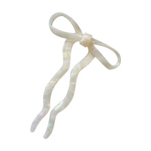 Unieke haarspelden Grote Franse acetaat stylingaccessoires-Wit