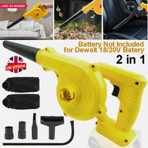 Φορητός φυσητήρας φύλλων για μπαταρίες Dewalt, ηλεκτρική σκούπα χωρίς ψήκτρες με 2