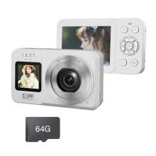 Appareil photo numérique Portable 4K UHD 64MP, Double-64G