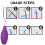 Bent Locking Hook Crochet Needle with Mesh Canvas for-Purple 7