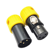 Robuster 3-poliger Mikrofon-Stecker, stoßfest, leicht,-Gelb